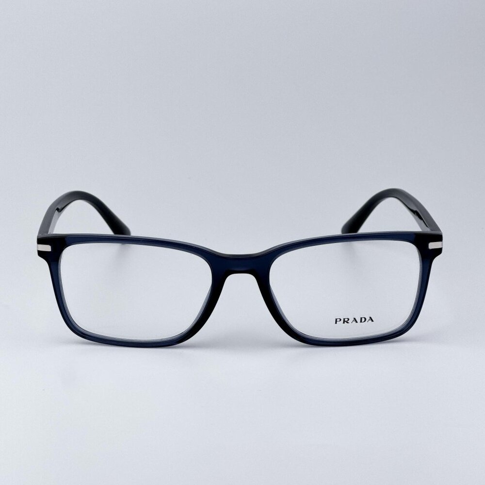 Prada PR14WV 08Q1O1 Women BRAND NEW Eyeglasses Blue Crystal Square
